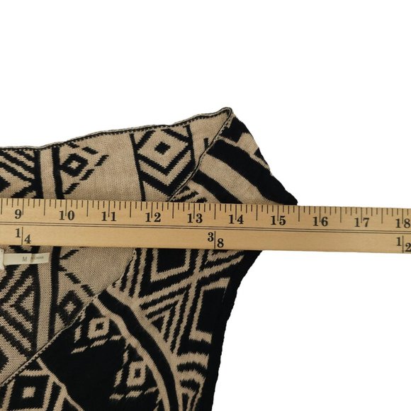 Blu Pepper Duster Cardigan Women M Southwestern Open Front Sleeveless Aztec Boho - Picture 4 of 16